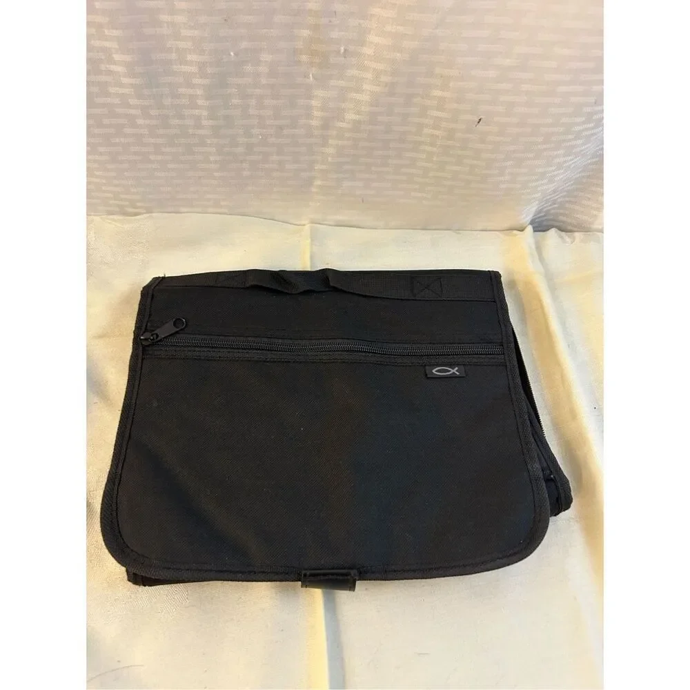 Zondervan black bible organizer 11x9” Fish logo‎